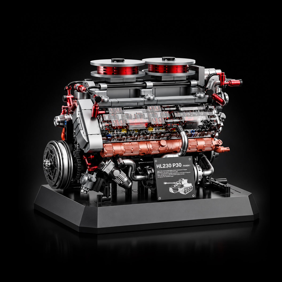 Tiger V12 engine brick model